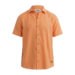 Camisa Texturizada Anaranjada