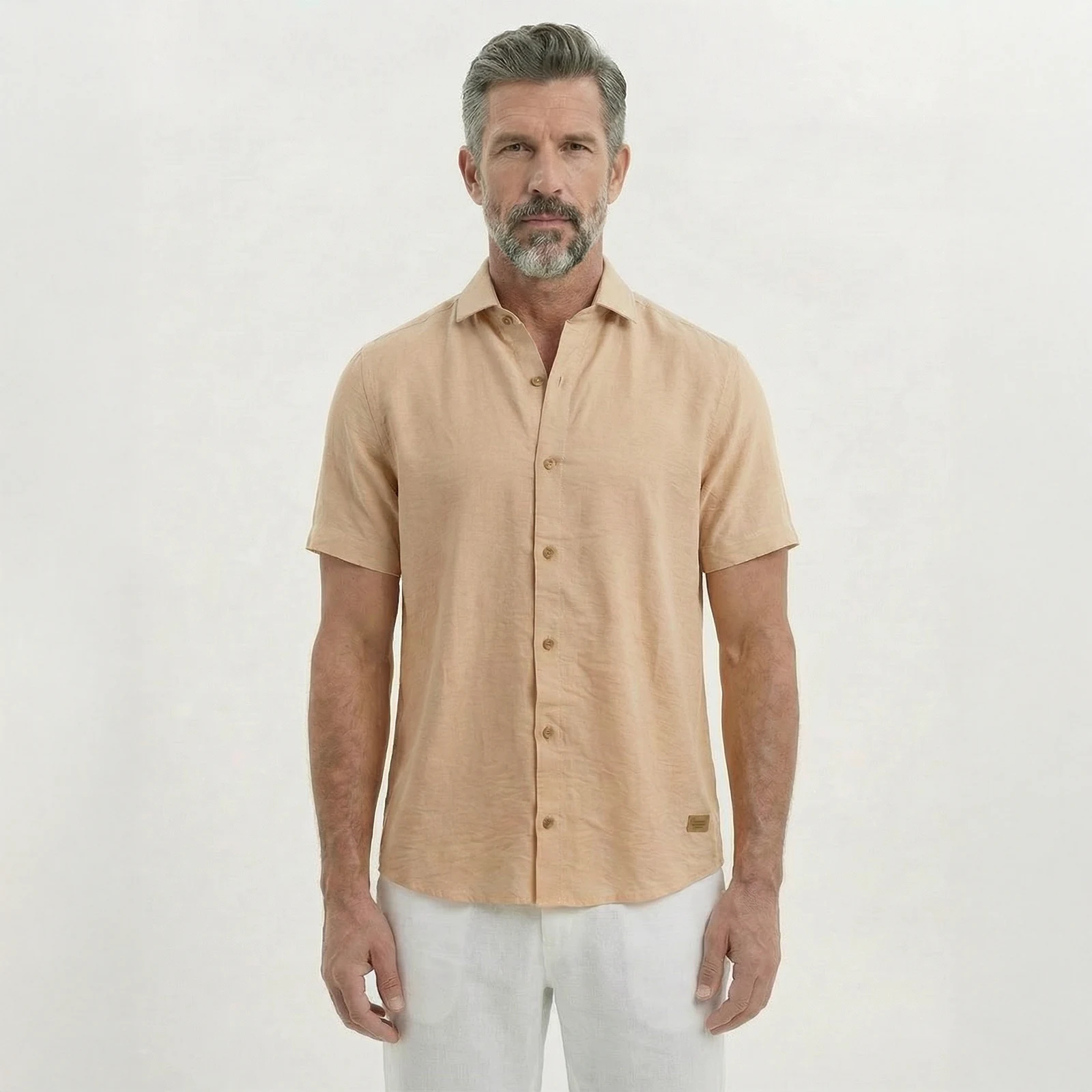 Camisa Texturizada Beige - Imagen 2