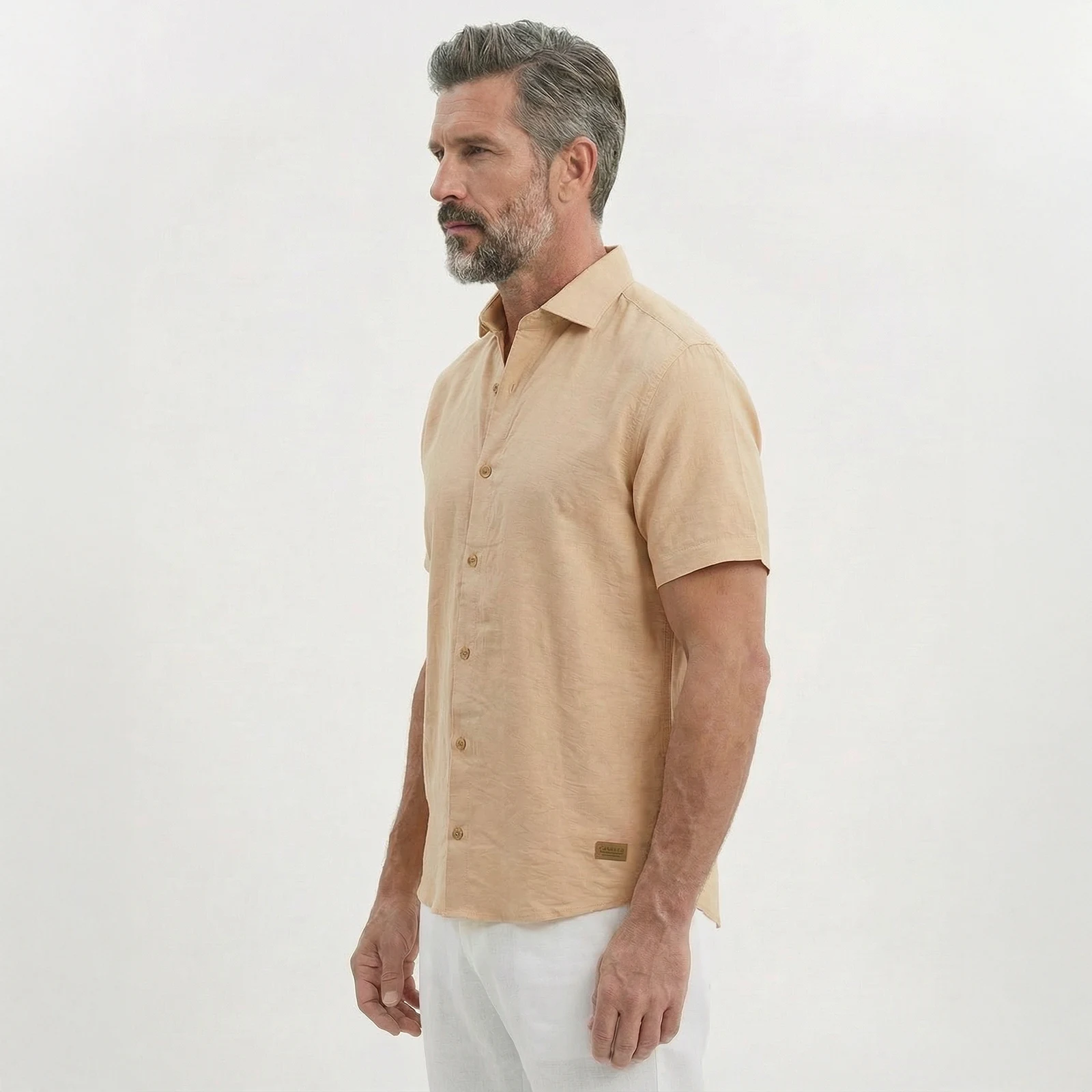 Camisa Texturizada Beige - Imagen 3