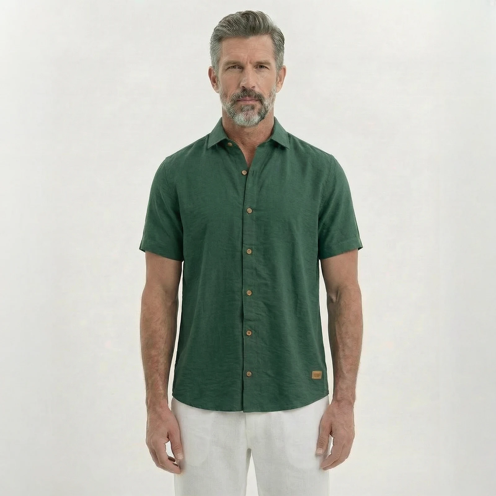 Camisa Texturizada Verde - Imagen 2