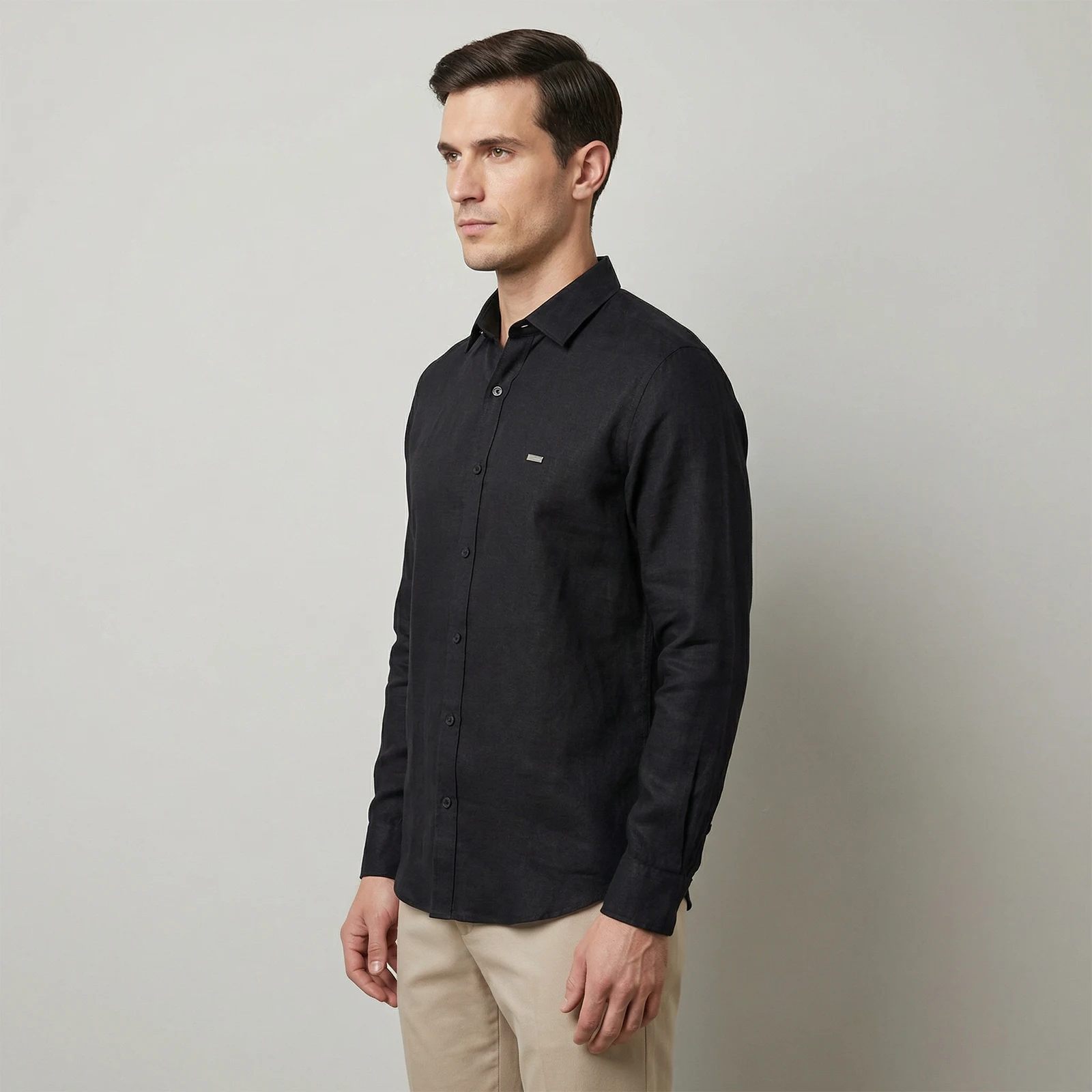 Camisa Manga Larga Negra - Imagen 3