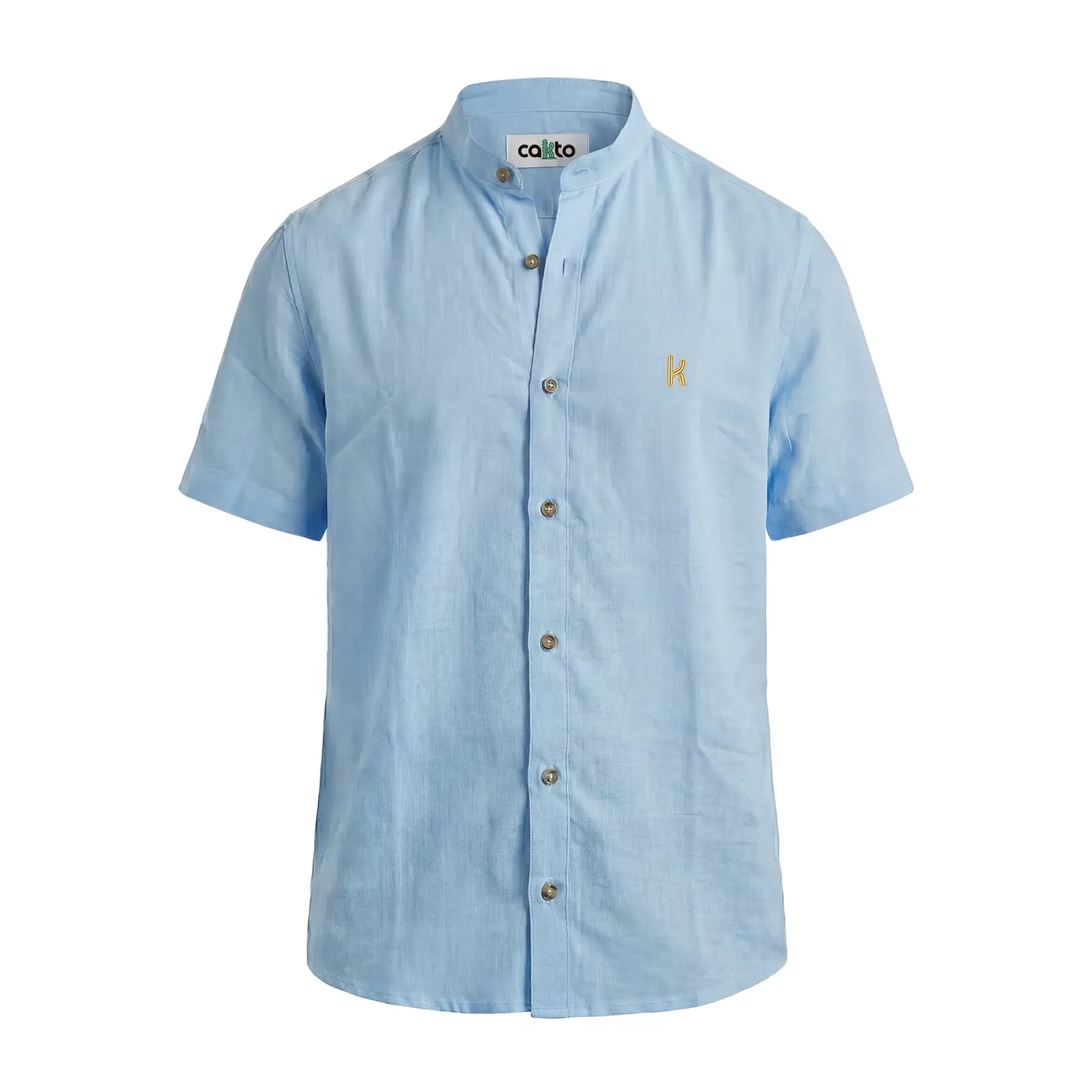 Camisa Cuello Neru Azul