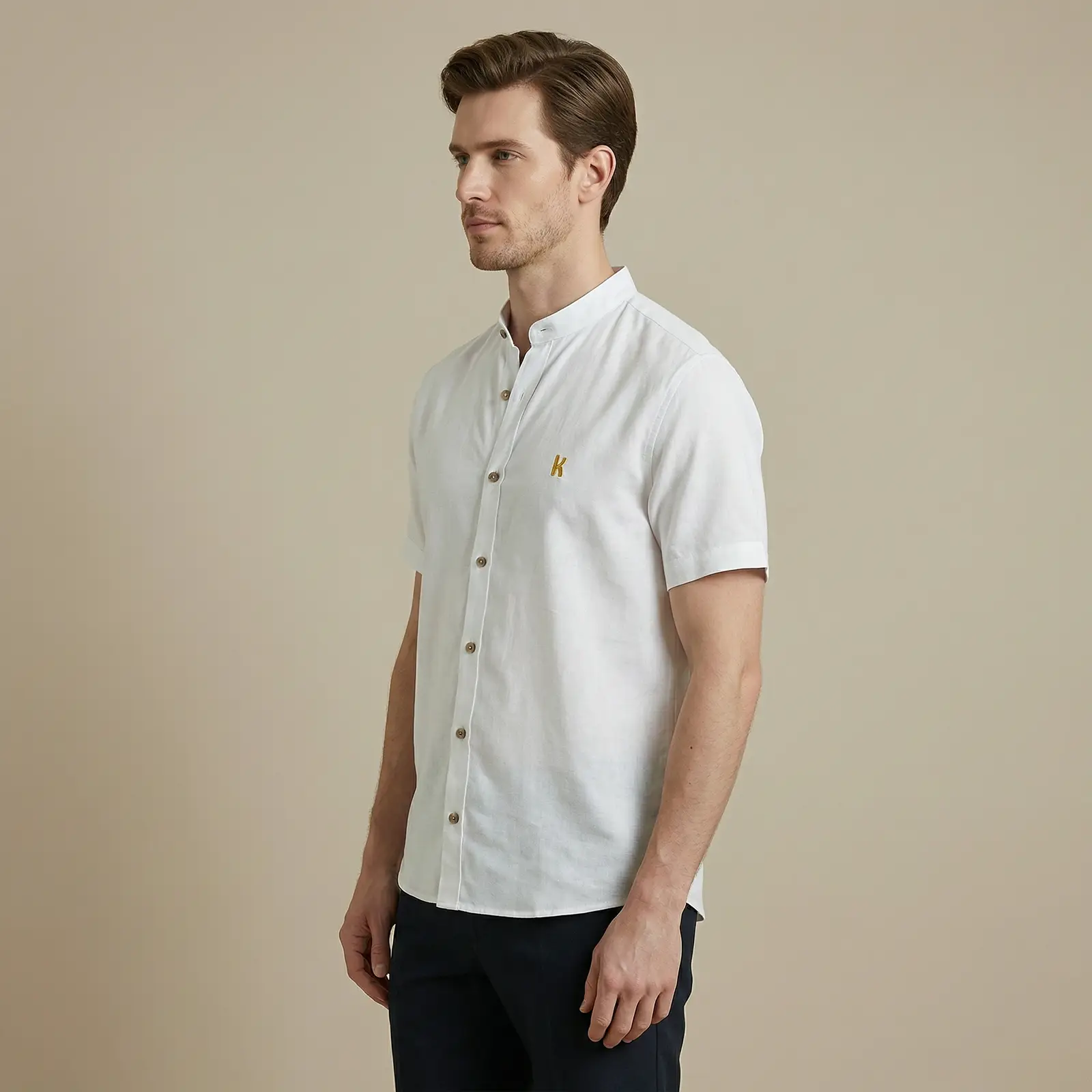 Camisa Cuello Neru Blanca - Imagen 3