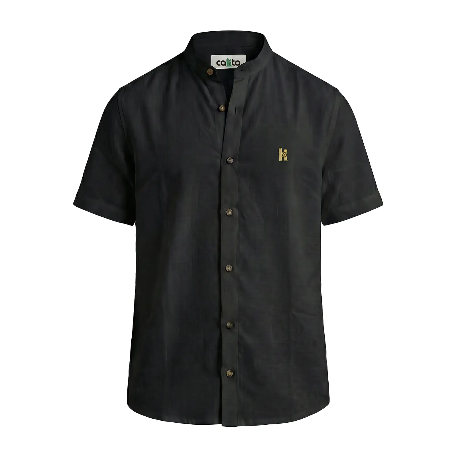 Camisa Cuello Neru Negra