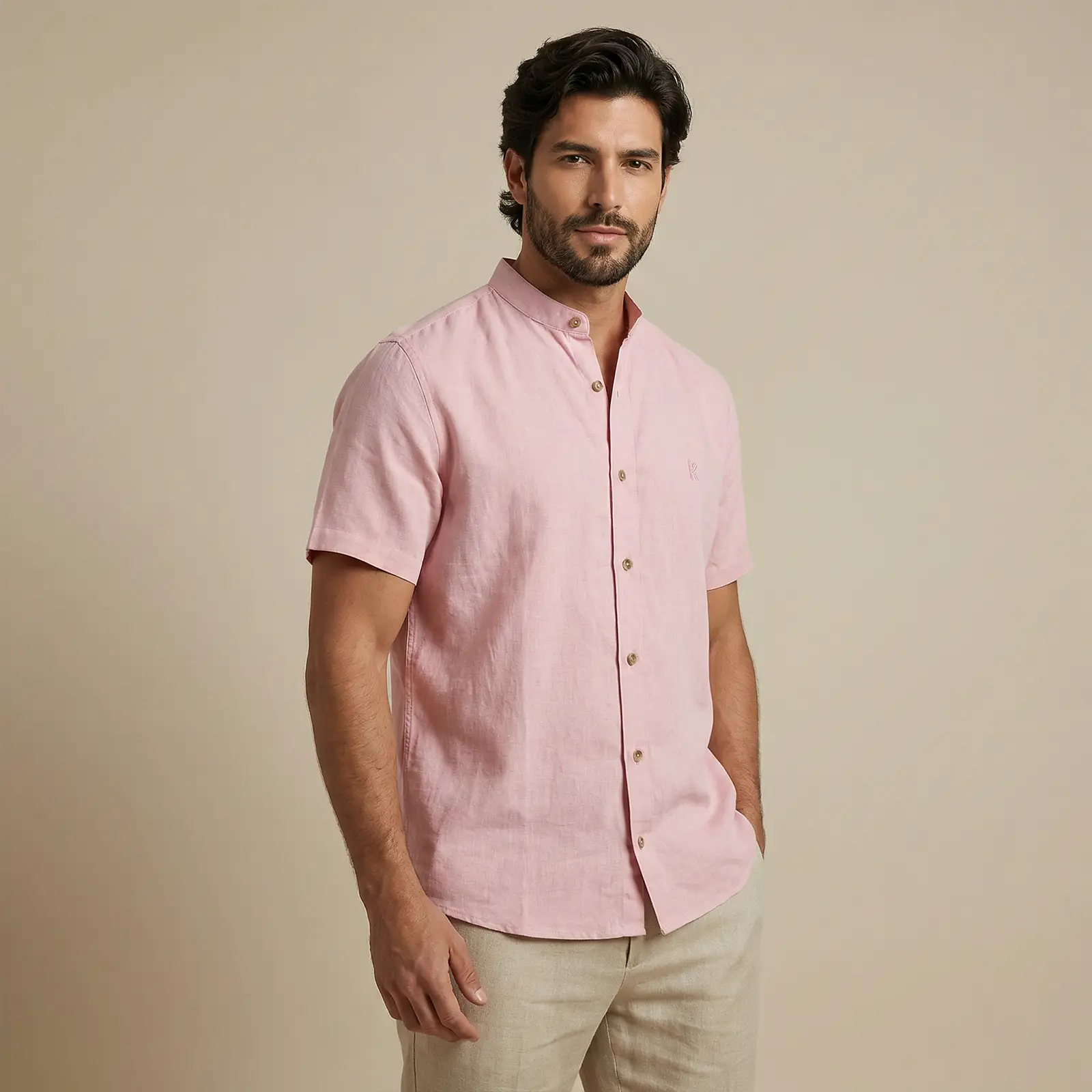 Camisa Cuello Neru Rosa - Imagen 2