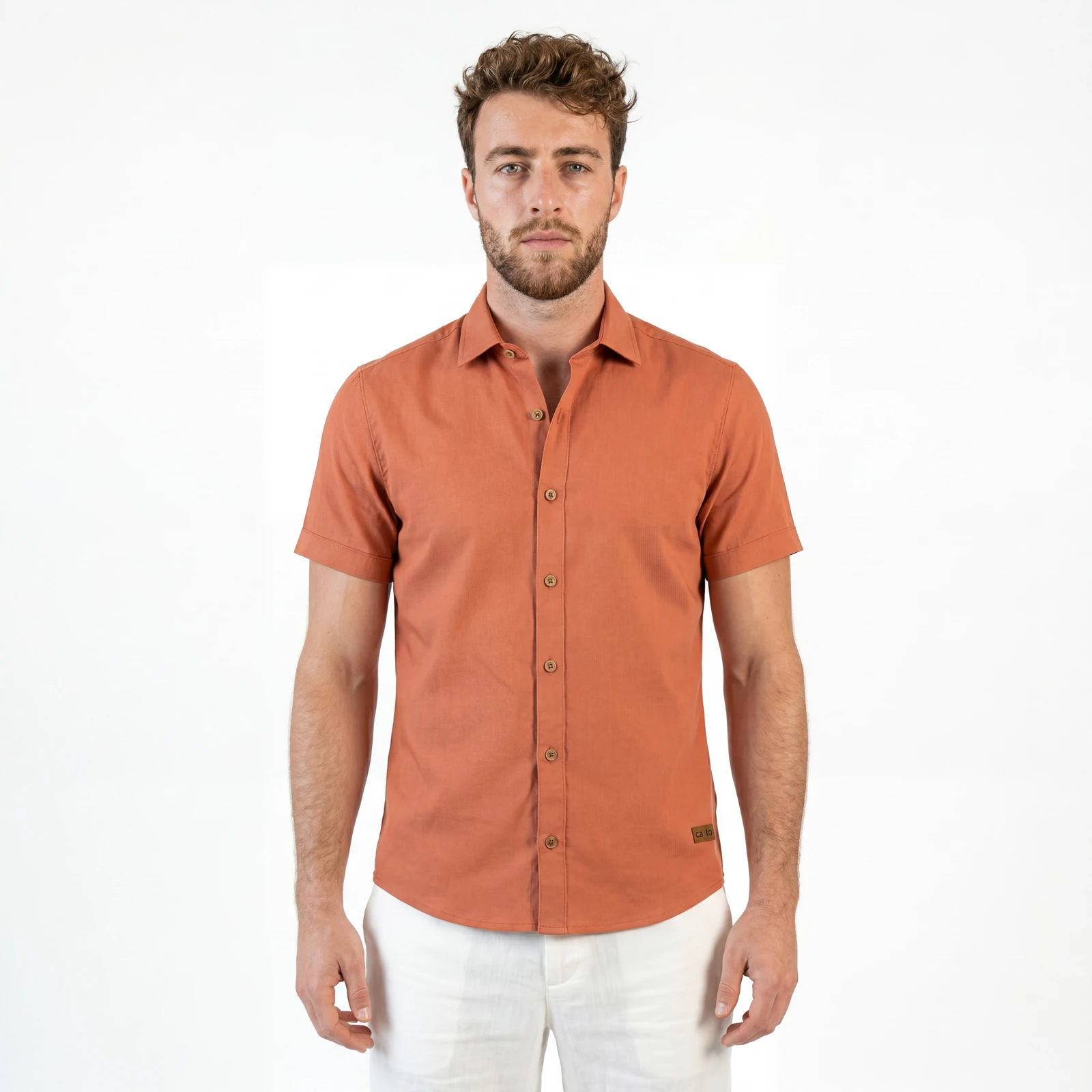 Camisa Manga Corta Ladrillo - Imagen 2