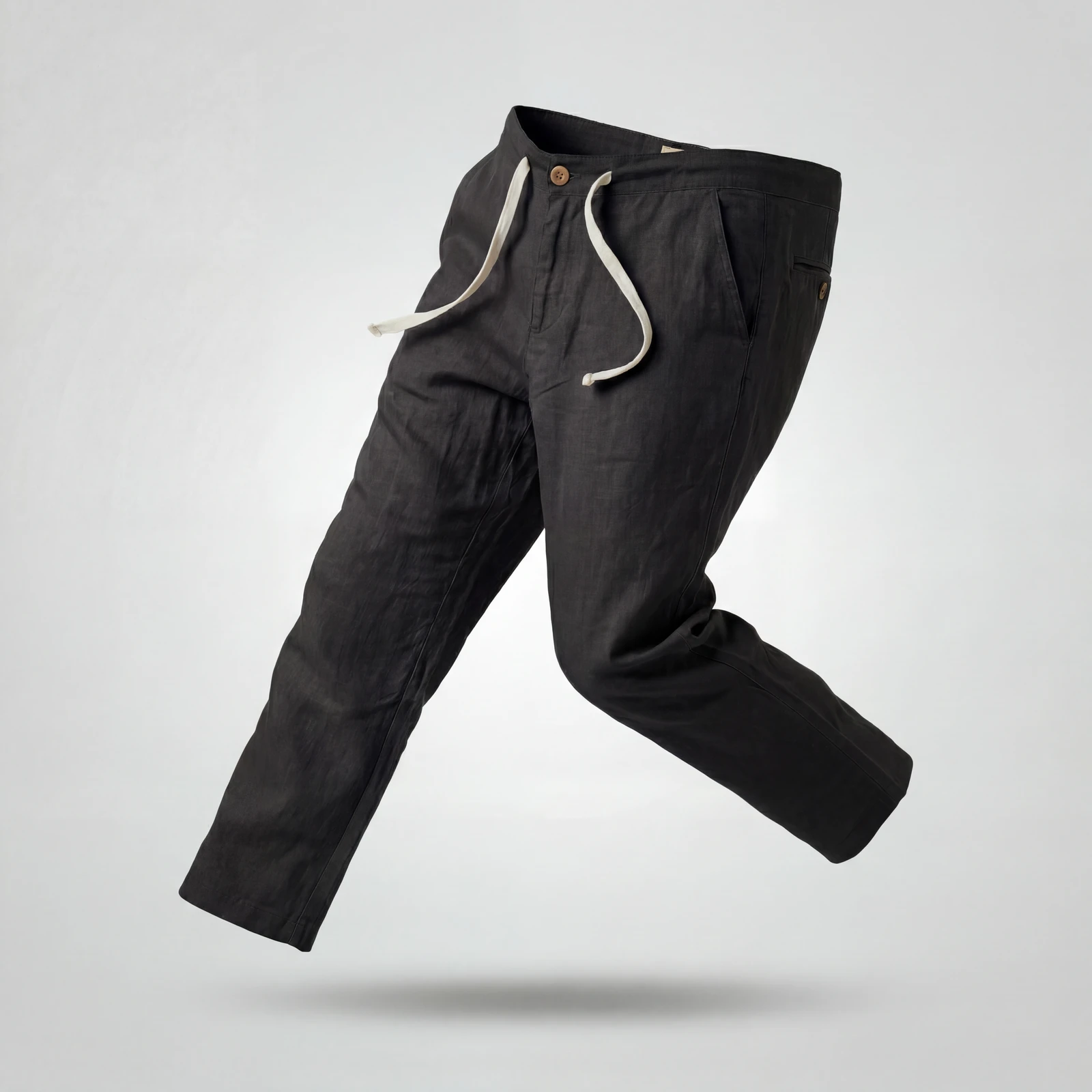 Pantalón Lino Negro - Imagen 2