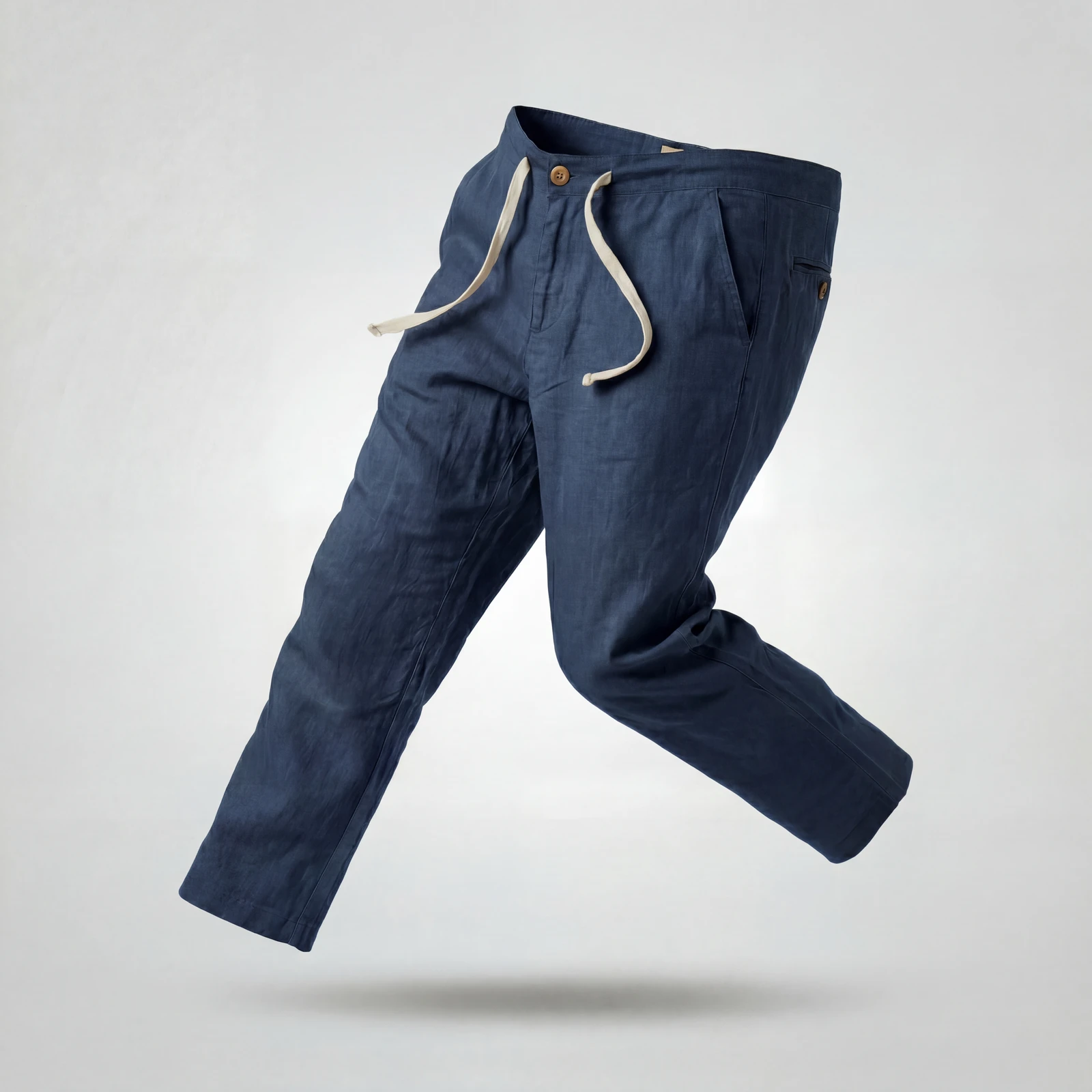 Pantalón Lino Azul Oscuro - Imagen 2