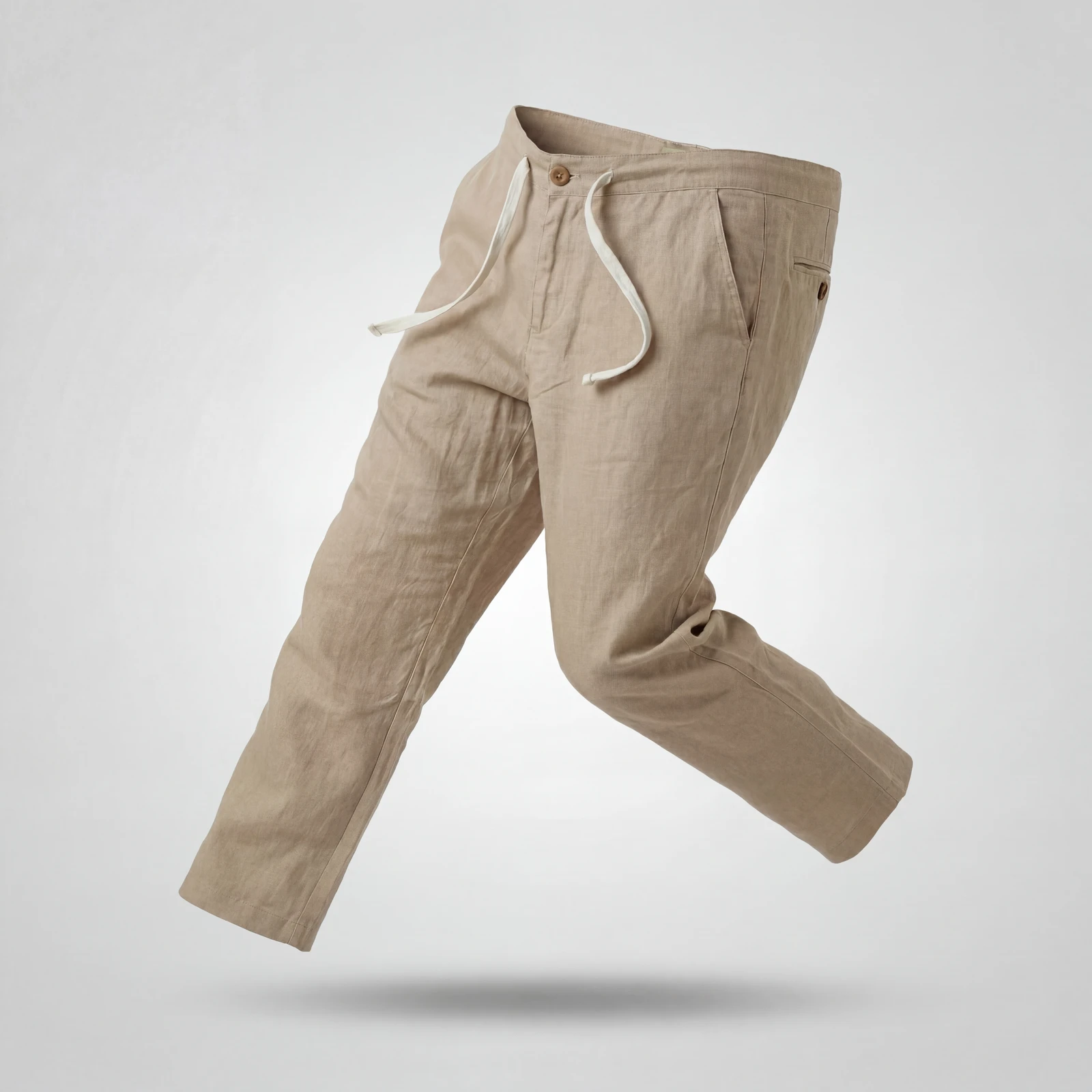 Pantalón Lino Beige - Imagen 2